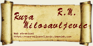Ruža Milosavljević vizit kartica